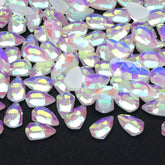 Shield Shape Mocha White Flat Back Fancy Rhinestones WholesaleRhinestone