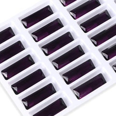 Amethyst Princess Baguette Shape High Quality Glass Pointed Back Fancy Rhinestones WholesaleRhinestone