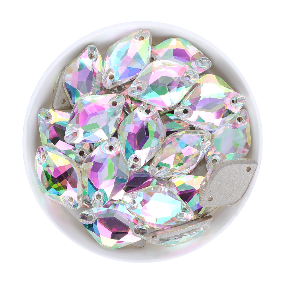 Crystal Phantom Lemon Shape High Quality Glass Sew-on Rhinestones WholesaleRhinestone