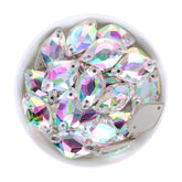 Crystal Phantom Lemon Shape High Quality Glass Sew-on Rhinestones WholesaleRhinestone