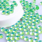 Mocha Light Green Mermaid Tears Glass Half Pearls Rhinestones For Nail Art WholesaleRhinestone