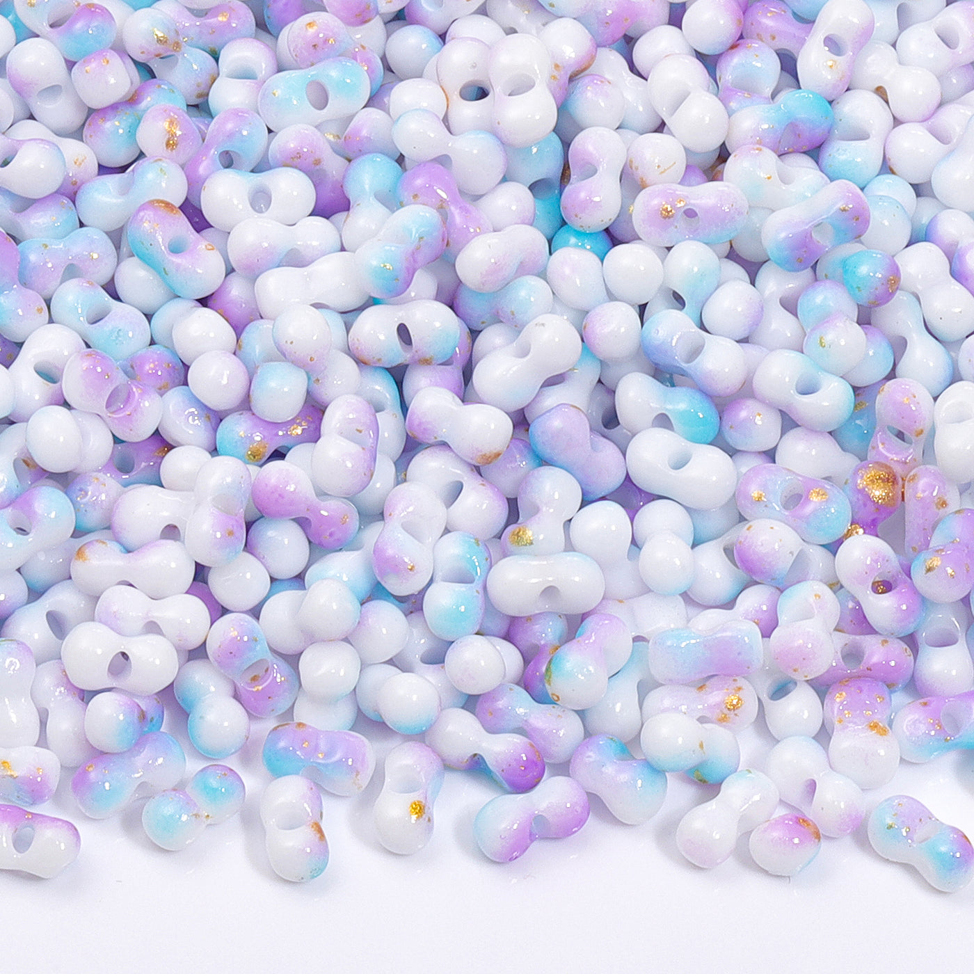 RNB008 Rainbow Effect Peanut Beads Shape Glass Seed Beads WholesaleRhinestone