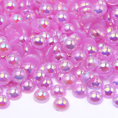 Lavender AB Resin Flat Back Pearls Multi Sizes WholesaleRhinestone