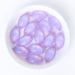 Lavender AM Navette Shape High Quality Glass Sew-on Rhinestones WholesaleRhinestone