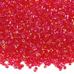 Transparent Rainbow Light Red Color Hight Quality Glass Cylinder Seed Beads 1.6 MM Size BS1018 WholesaleRhinestone