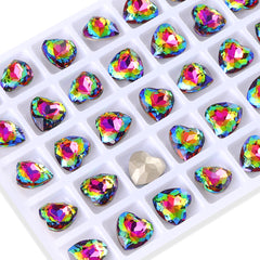 Vitrail Medium Heart Shape High Quality Glass Pointed Back Fancy Rhinestones WholesaleRhinestone