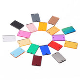 Rectangle Shape Multi Colors Acrylic Sew-on Mirror For Dance Costume WholesaleRhinestone