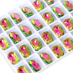 Vitrail Rose Cushion Shape High Quality Glass Pointed Back Fancy Rhinestones WholesaleRhinestone