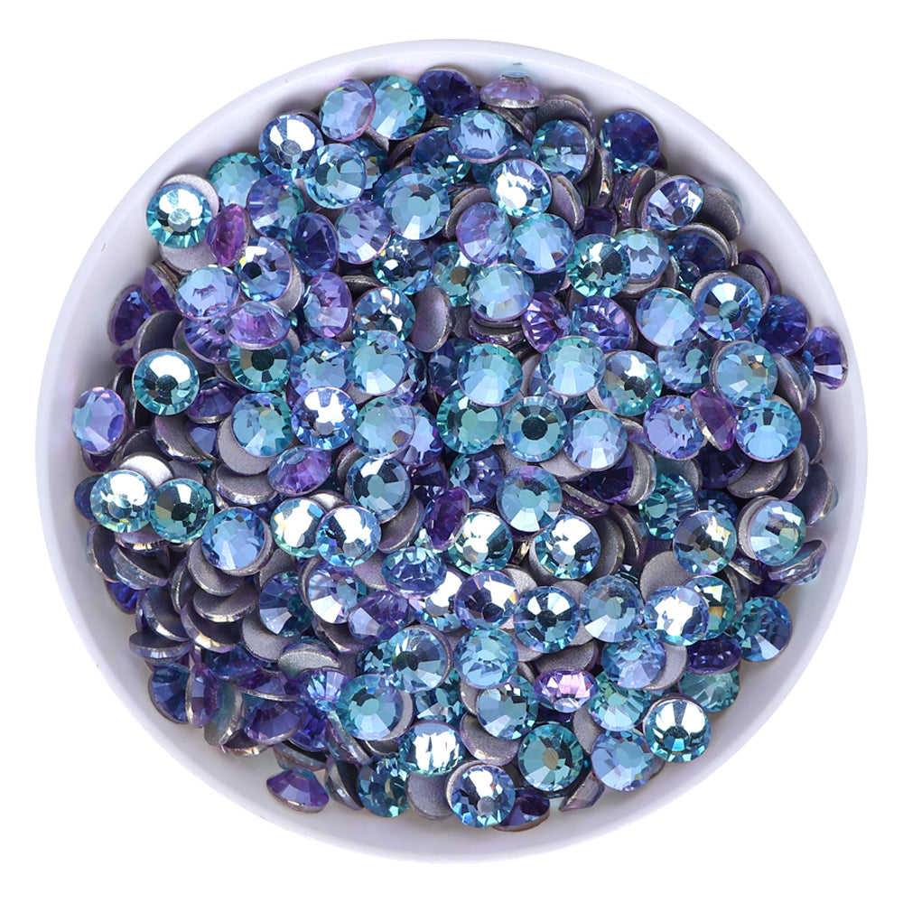 Blue Fairy Glass Flat Back Rhinestones Silver Back WholesaleRhinestone