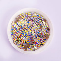 Rectangle Shape Crystal AB Flat Back Fancy Rhinestones WholesaleRhinestone