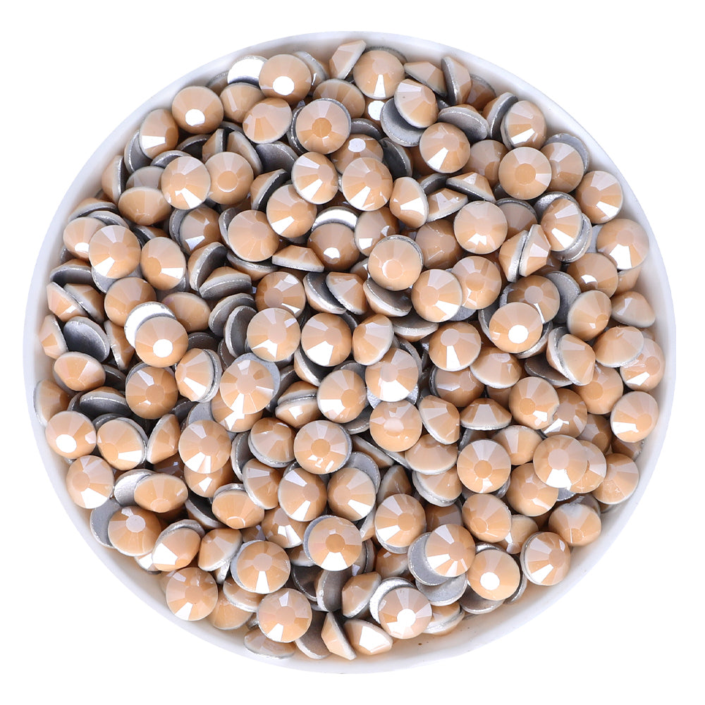 Khaki Porcelain Glass FlatBack Rhinestones Silver Back WholesaleRhinestone