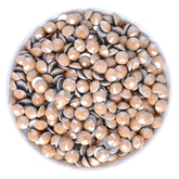 Khaki Porcelain Glass FlatBack Rhinestones Silver Back WholesaleRhinestone