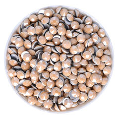 Khaki Porcelain Glass FlatBack Rhinestones Silver Back WholesaleRhinestone