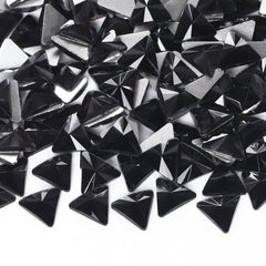 Triangle Shape Black Flat Back Fancy Rhinestones