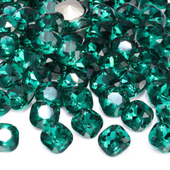 Emerald Cushion Square Shape High Quality Glass Pointed Back Fancy Rhinestones WholesaleRhinestone