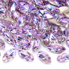 Vitrail Light Navette Shape High Quality Glass Pointed Back Fancy Rhinestones WholesaleRhinestone