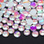 Round Shape Mocha White Flat Back Fancy Rhinestones WholesaleRhinestone