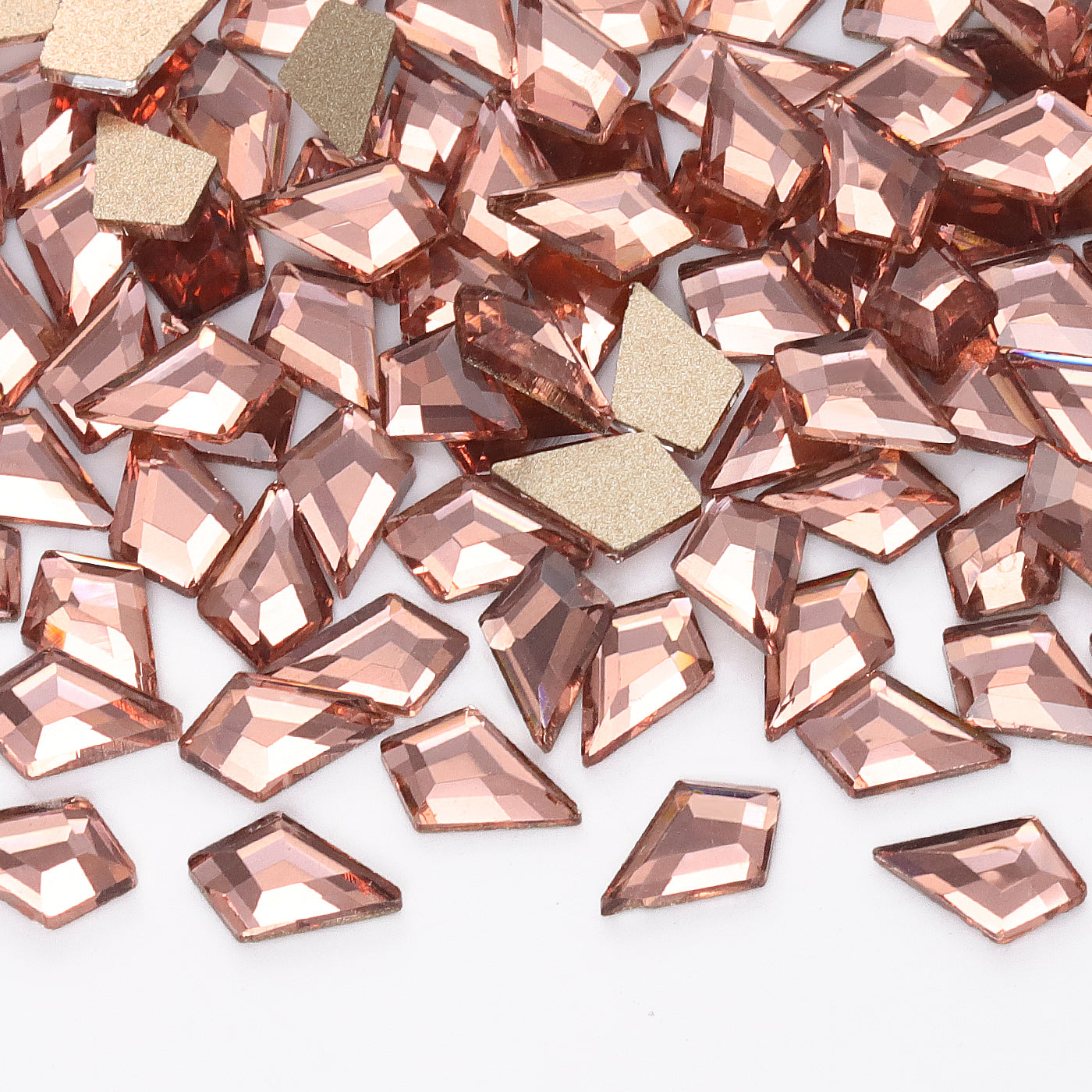 Arrow Shape Champagne Flat Back Fancy Rhinestones WholesaleRhinestone