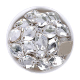 Silver Shade Lemon Shape High Quality Glass Sew-on Rhinestones WholesaleRhinestone
