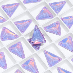 Slim Triangle Shape Lavender AM High Quality Glass Sew-on Rhinestones WholesaleRhinestone