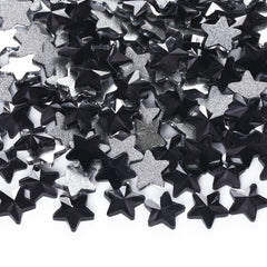 Star Shape Black Flat Back Fancy Rhinestones