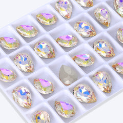 Paradise Shine Pear Shape High Quality Glass Pointed Back Fancy Rhinestones WholesaleRhinestone