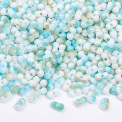RNB004 Rainbow Effect Peanut Beads Shape Glass Seed Beads WholesaleRhinestone