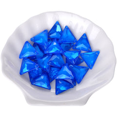 Electric Neon Blue Triangle Shape High Quality Glass Sew-on Rhinestones WholesaleRhinestone