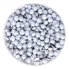 Starlight White Porcelain Glass FlatBack Rhinestones Silver Back WholesaleRhinestone