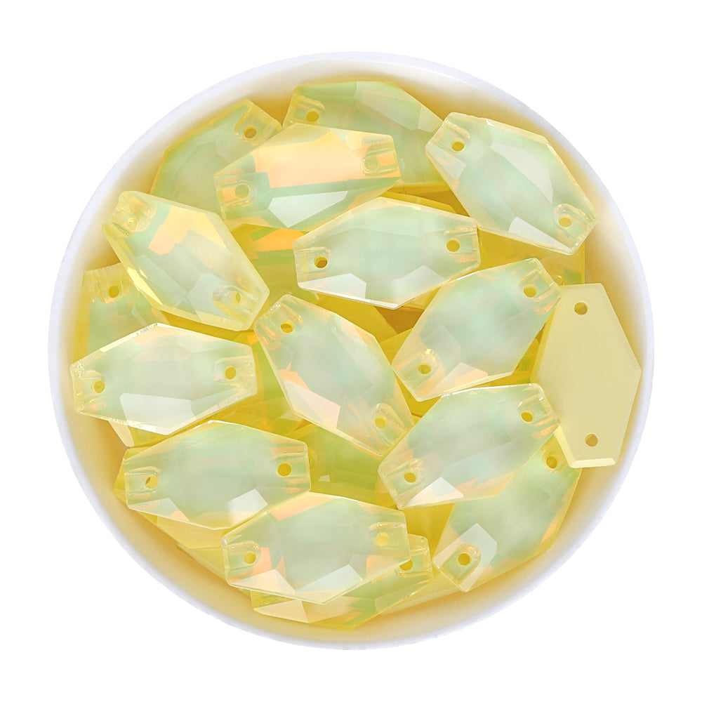 Jonquil AM Hexagon Shape High Quality Glass Sew-on Rhinestones WholesaleRhinestone