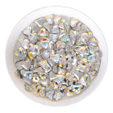 Sweet Heart Shape Cognac White Glass Pointed Back Fancy Rhinestones WholesaleRhinestone