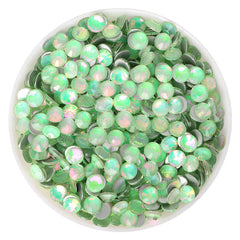 Crystal Green Opal Glass FlatBack Rhinestones Silver Back WholesaleRhinestone