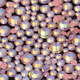 Mixed Sizes Mocha Opal Coral Reef Glass Flat Back Rhinestones For Nail Art WholesaleRhinestone