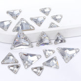 Mixed Sizes Crystal Triangle Shape High Quality Glass Sew-on Rhinestones WholesaleRhinestone