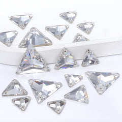 Mixed Sizes Crystal Triangle Shape High Quality Glass Sew-on Rhinestones WholesaleRhinestone