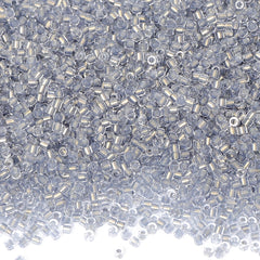 Transparent Color Lined Gray Hight Quality Glass Cylinder Seed Beads 1.6 MM Size DJS5007 WholesaleRhinestone