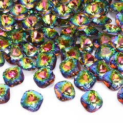 Vitrail Medium Cushion Square Shape High Quality Glass Pointed Back Fancy Rhinestones WholesaleRhinestone