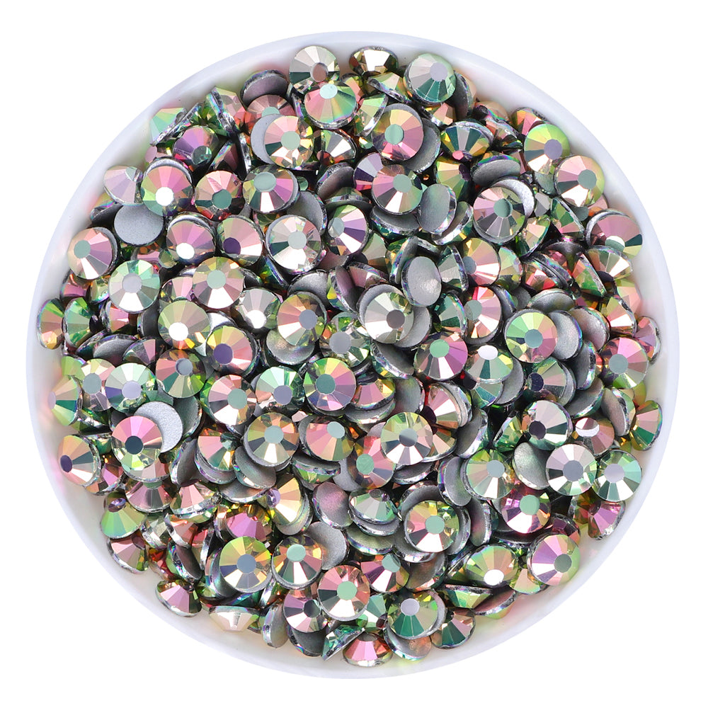 Galaxy Pink Glass FlatBack Rhinestones Silver Back WholesaleRhinestone
