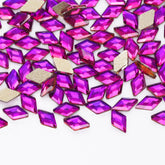 Rhombus Shape Purple Volcano Flat Back Fancy Rhinestones WholesaleRhinestone