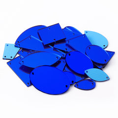 Sapphire Mixed Shapes Acrylic Sew-on Mirror For Dance Costume WholesaleRhinestone