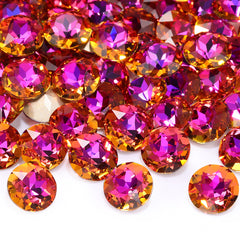 Violet Blue Gemstone Flower Shape High Quality Glass Pointed Back Fancy Rhinestones WholesaleRhinestone