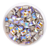 Phantom Purple Rectangle Shape Glass Pointed Back Fancy Rhinestones WholesaleRhinestone