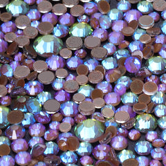 Mixed Sizes Mocha Shimmer Coffee Glass Flat Back Rhinestones For Nail Art WholesaleRhinestone