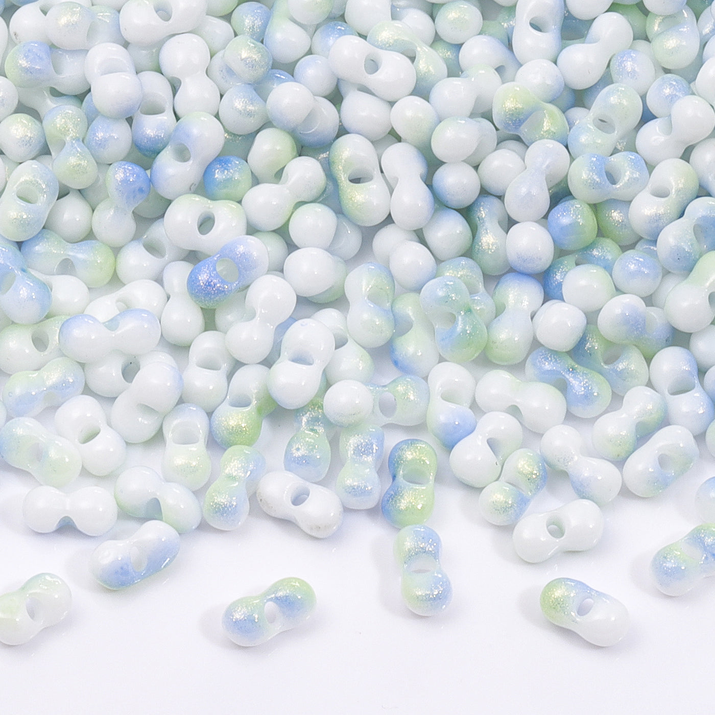 RNB003 Rainbow Effect Peanut Beads Shape Glass Seed Beads WholesaleRhinestone