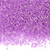 Transparent Color Lined Purple Hight Quality Glass Cylinder Seed Beads 1.6 MM Size DJS5003 WholesaleRhinestone