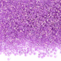Transparent Color Lined Purple Hight Quality Glass Cylinder Seed Beads 1.6 MM Size DJS5003 WholesaleRhinestone