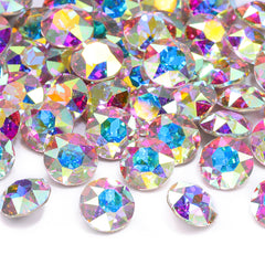 Crystal AB Gemstone Flower Shape High Quality Glass Pointed Back Fancy Rhinestones WholesaleRhinestone