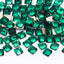 Square Shape Dark Green Flat Back Fancy Rhinestones WholesaleRhinestone