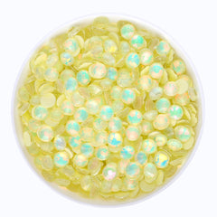 Mocha Opal Lt Yellow Glass Flat Back Rhinestones WholesaleRhinestone