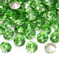 Peridot Gemstone Flower Shape High Quality Glass Pointed Back Fancy Rhinestones WholesaleRhinestone